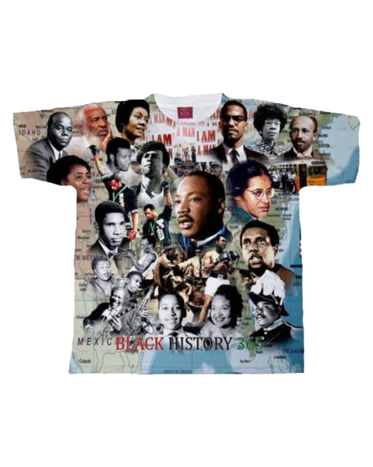 black history civil rights icon collage t-shirt urban apparel