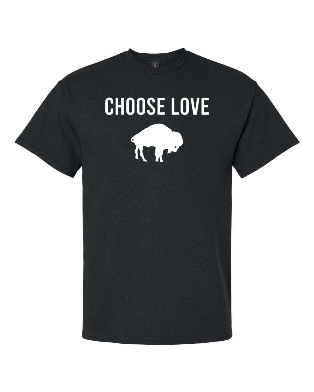 buffalo football choose love black t-shirt design sports apparel clothing support your team
