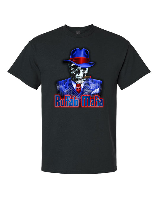 buffalo football mafia black t-shirt design gangster mobster sports apparel clothing