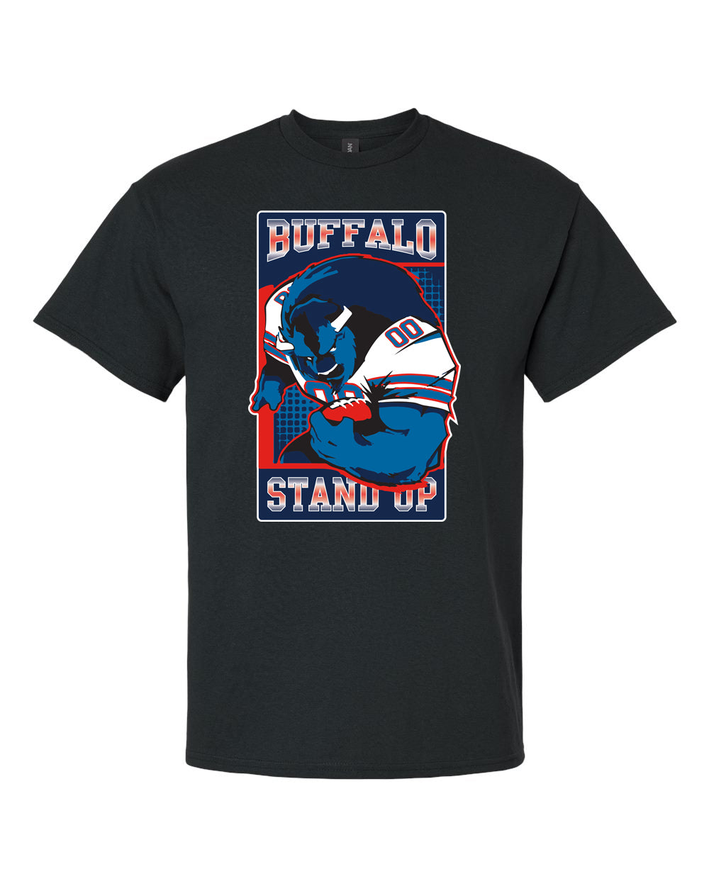 buffalo football stand up t-shirt design sports apparel