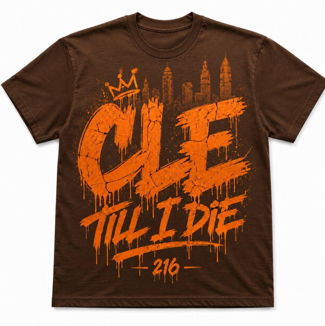 CLE Till I Die Tee | Brown Edition