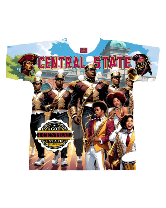 central state college 4 god 4 central 4 state t-shirt black school urban apparel