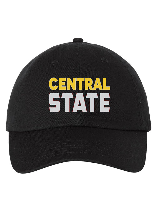 central state college embroidery on baseball hat