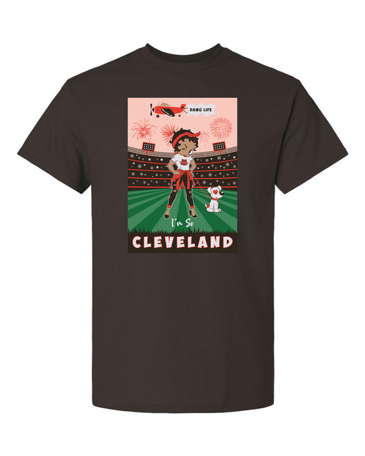 cleveland football betty boop i'm so cleveland brown t-shirt sports apparel clothing