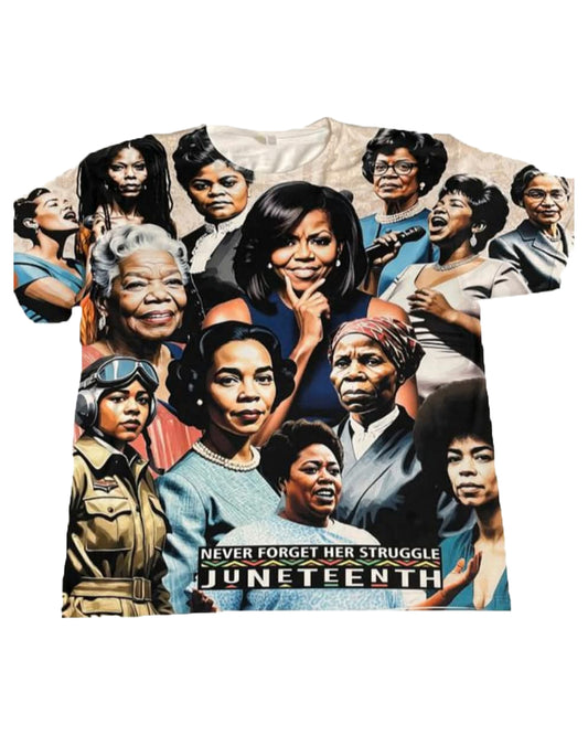 juneteenth never forget her struggle black women history t-shirt urban apparel