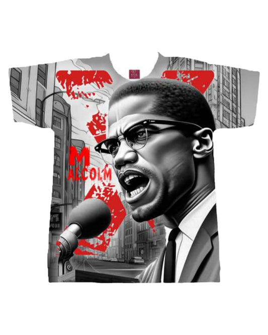 malcolm x black history civil rights t-shirt urban apparel clothing