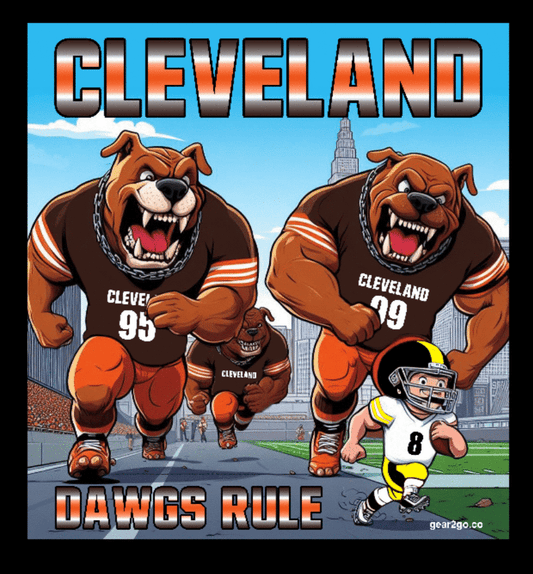 Cleveland Football Cleveland Dawgs Rule T-Shirt Mens