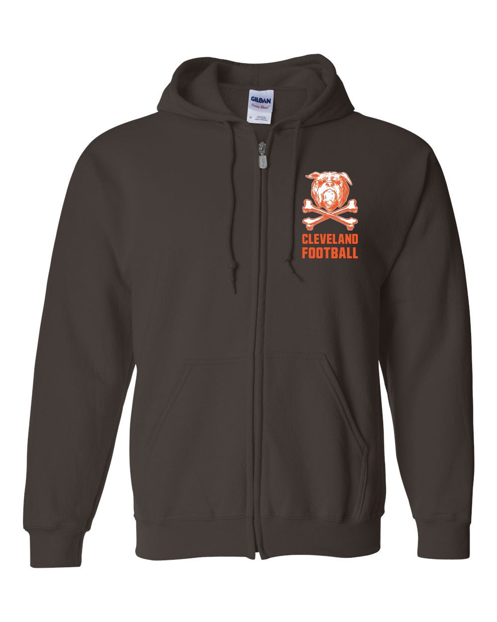 Cleveland Football Beware of the Dawgs Zip-Up Hoodie