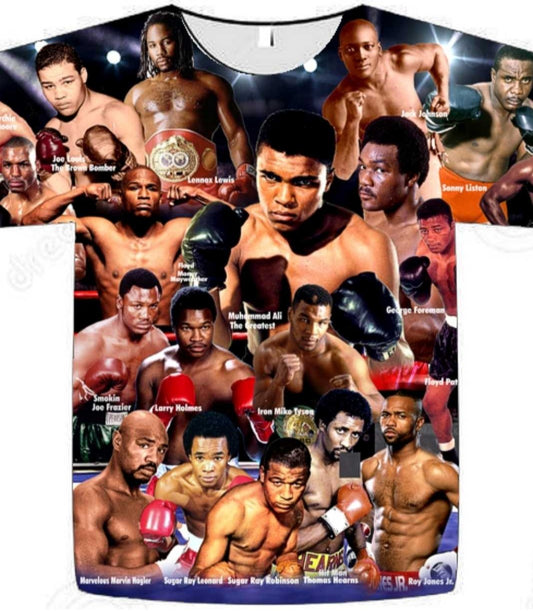Boxing Collage Sublimation T-Shirt Mens
