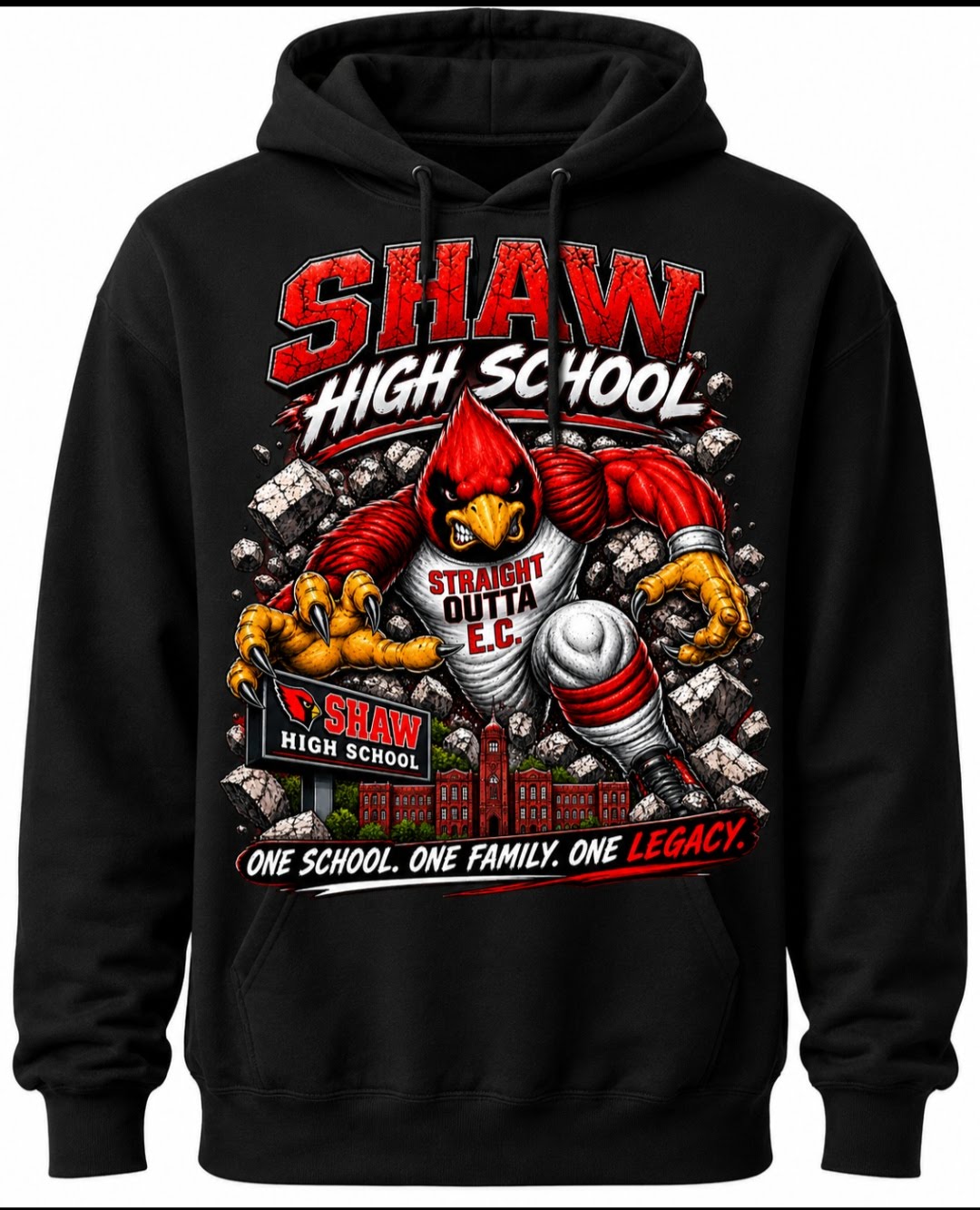 The Flight Path | Midnight Black | Shaw High School Hoodie