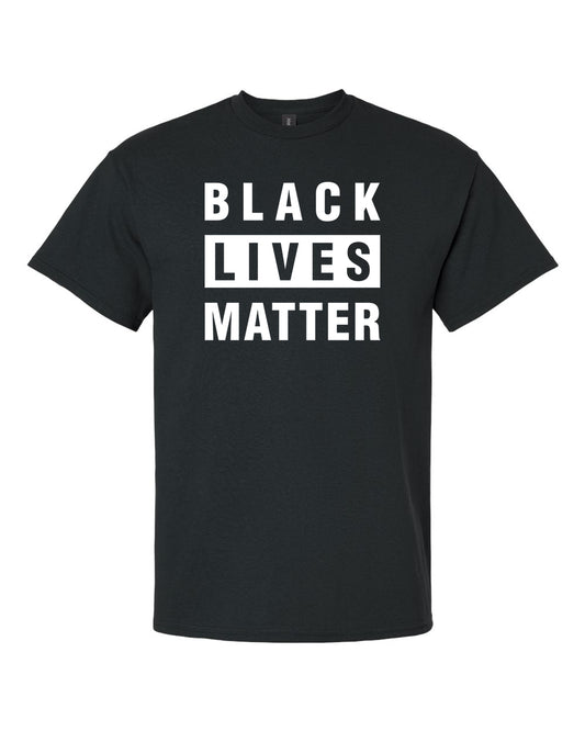 black lives matter logo t-shirt support black owned business apparel