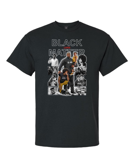 black lives matter BLM george floyd colin kapernick t-shirt civil rights black history urban apparel