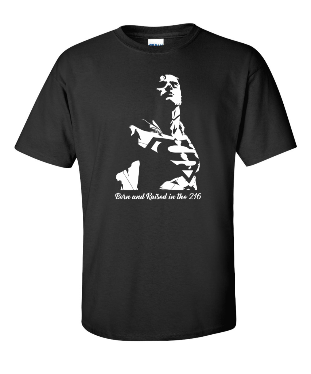 Superman Born and Raised in 216 Cleveland T-Shirt