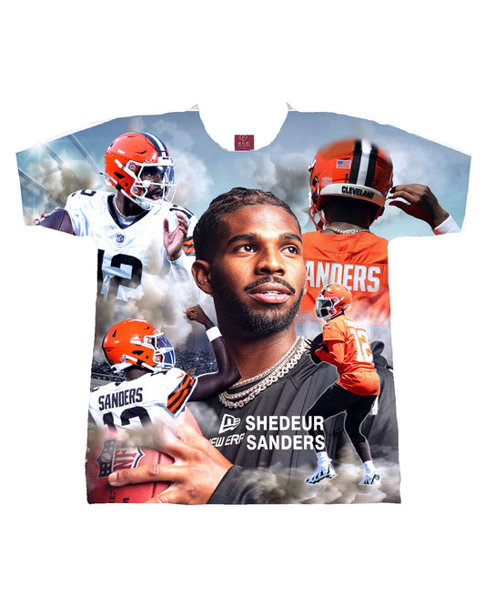 Shedeur Sanders Cleveland Football Quarterback NFL sports apparel clothing t-shirt