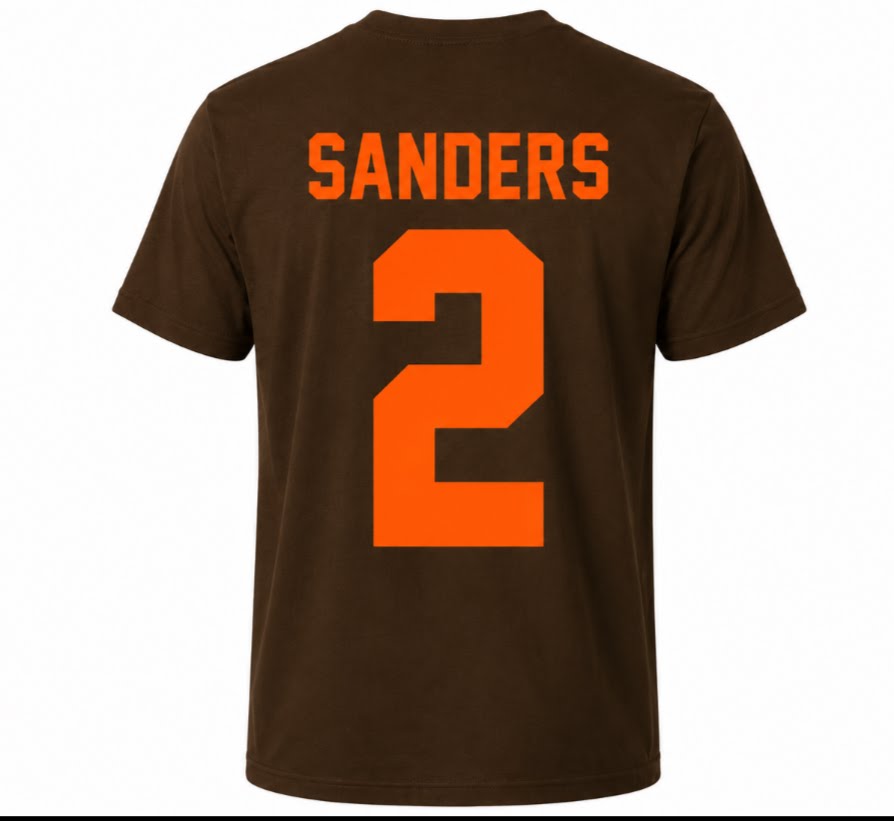 Cleveland Football Sanders 2 T-Shirt | Brown & Orange