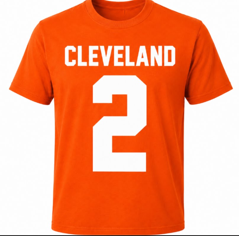 Cleveland Football Sanders 2 T-Shirt | Brown & Orange