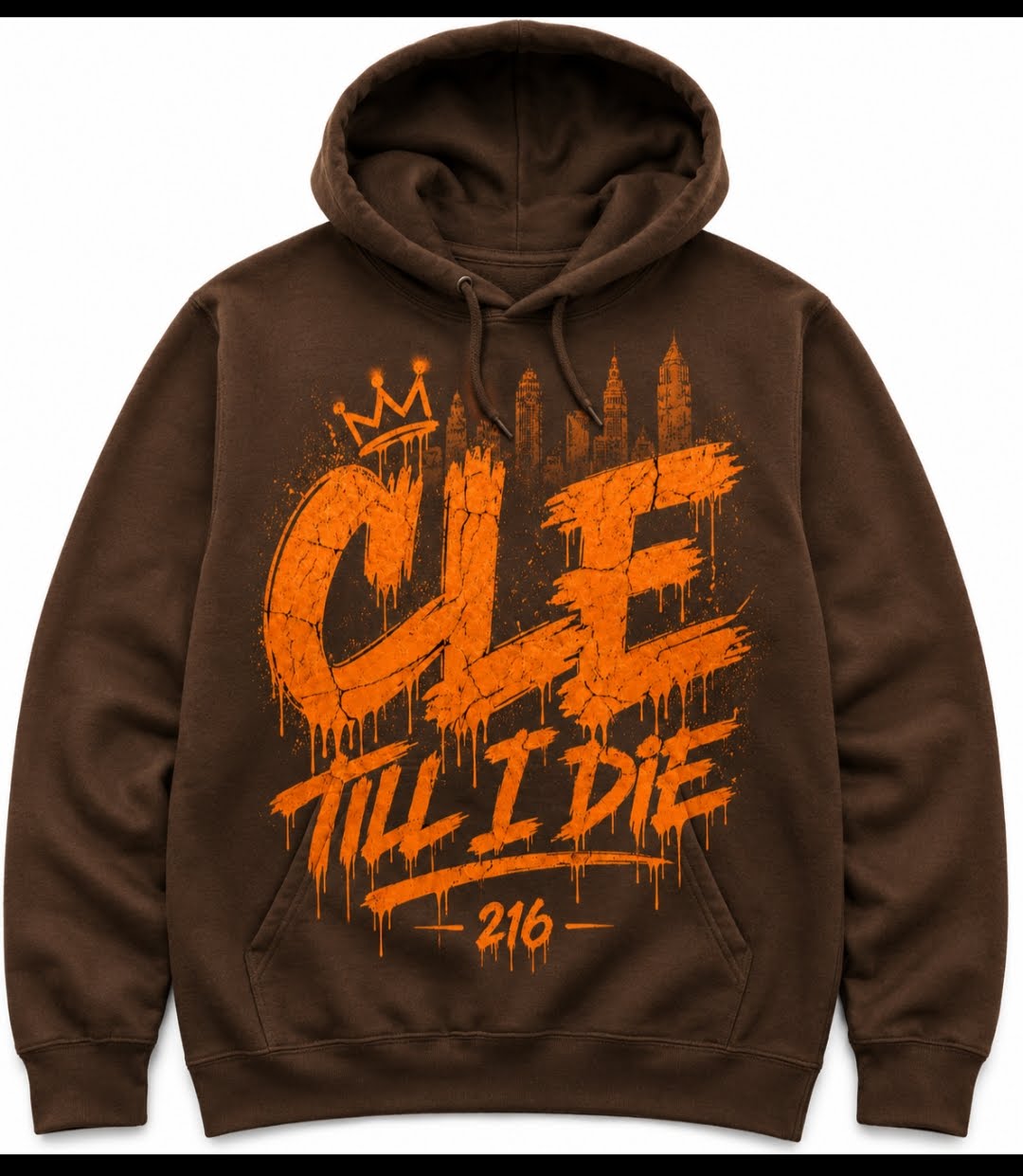 CLE 'till I DIE Hoody | Code Brown