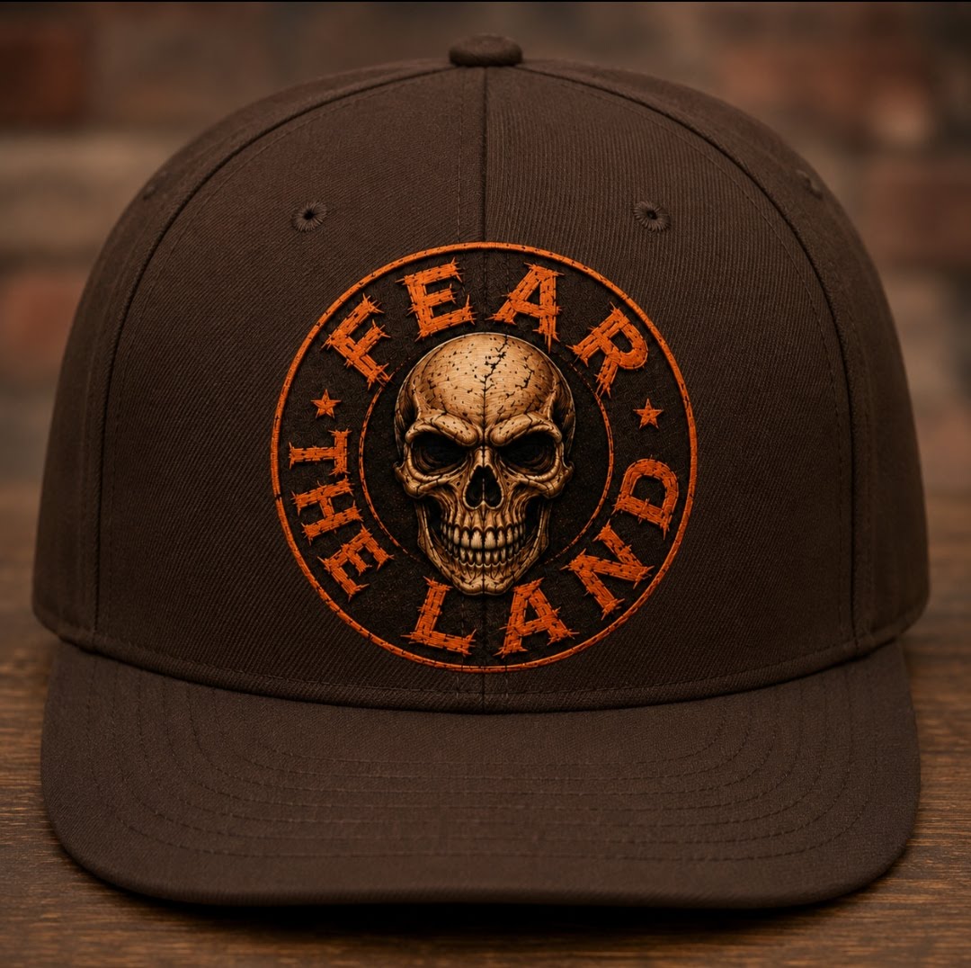 Fear the Land Embroidered Hat | Brown Edition