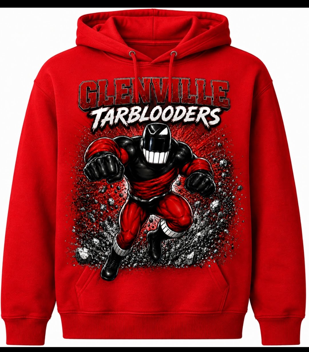 Blood Sweat & Tears | Tarblooder Red | Glenville High School Hoodie