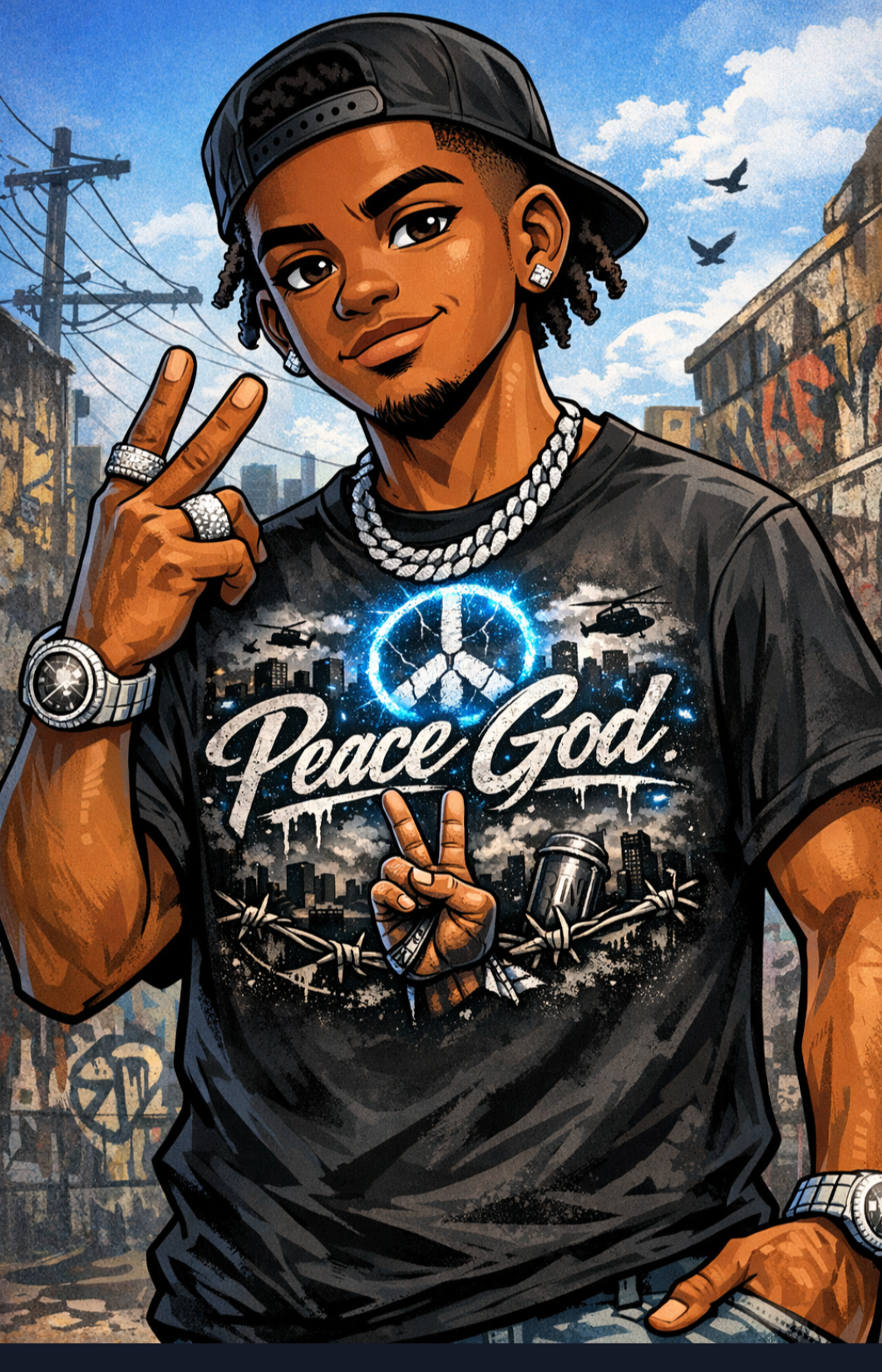 Peace God S/S Tee