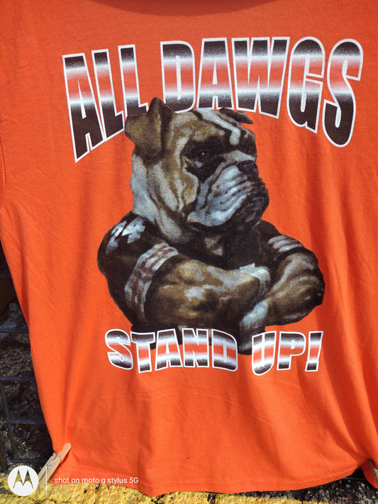 Cleveland Football All Dawgs Stand Up T-Shirt Mens