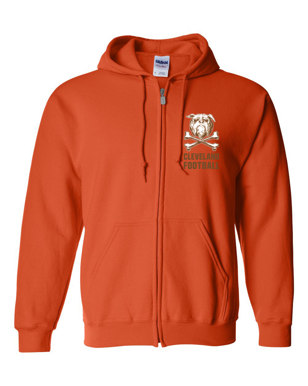 Cleveland Football Beware of the Dawgs Zip-Up Hoodie