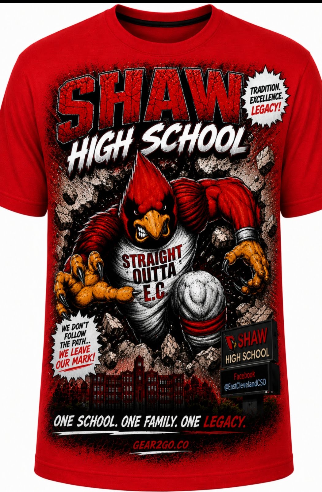The Flight Path | Cardinal Red | Shaw High School Tee